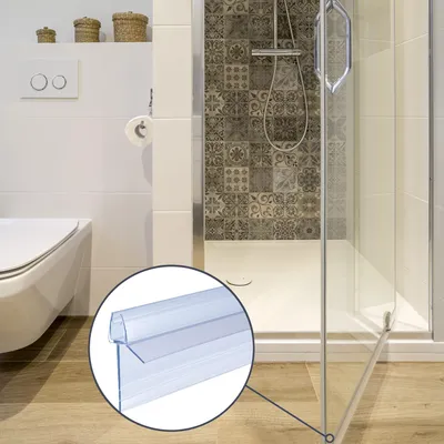 Zdjęcie produktu dla Uszczelka prysznicowa 2 x 60 cm, do kabin prysznicowych, do szkła 4 mm do 6 mm, wodoodporna