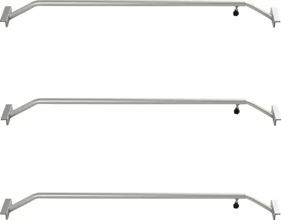 Produktbild von 3 x Alu-Bügel Flachplanenbügel verstellbar 1065 - 1480 mm Aluminium Knaufschraube Anhängerplane Planenstütze