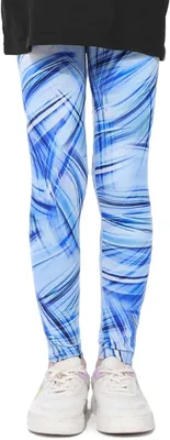 Produktbild von Leggings Maedchen 6-13 Jahre, hohe Taille, bunt bedruckt, fuer Sport und Yoga