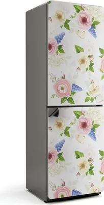 Obrázok produktu pre Kvetinový vzor v pastelových farbách - Magnetický kryt na chladničku - Magnetická fólia do kuchyne - Magnetická dekorácia na chladničku - Samolepiaca magnetická tabuľa - Magnetická fólia na dvere chladničky - 60x190 cm