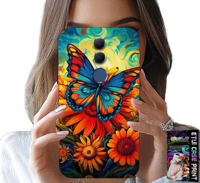 Immagine prodotto di Custodia Per Huawei Mate 20 Lite - Farfalle Farfalle Fiori Rose Custodia