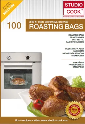 Obrázek produktu pro 100 sáčků do fritézy, 3 v 1: pro smažení, vaření v páře a skladování