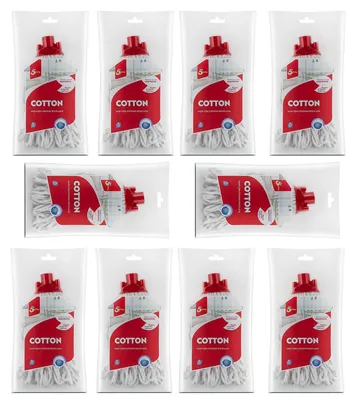 Produktbild von SUPERFIVE, Baumwolle Mop, universeller Baumwollmopp mit weichen Fransen, recycelte