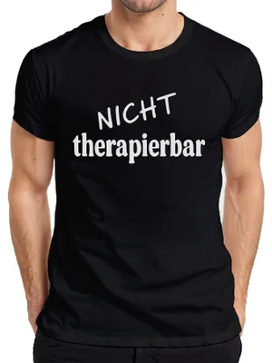 Immagine prodotto di T-shirt da uomo Untreatable, nero, L, con un divertente detto sarcastico e umoristico