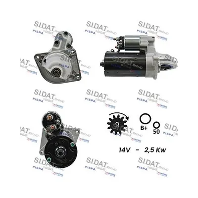 Produktbild von SIDAT S12BH0008A2 Starter Anlasser 2,5kW für IVECO Daily VI Kastenwagen 12V