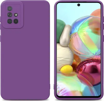 Produktbild von Cadorabo Hülle für Samsung Galaxy A71 4G Schutz Hülle in Lila TPU Silikon Etui Case Handyhülle