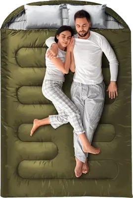 Produktbild von Schlafsack 2 in 1 aus Polyester mit hohler Baumwollfüllung,wasserabweisend,maschinenwaschbar,ideal für Outdoor Abenteuer