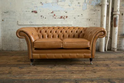 Produktbild von Chesterfield Design Luxus Polster Sofa Couch Sitz Garnitur Leder Braun