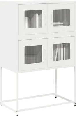 Produktbild von "2026 Promotion" Highboard/Vitrine/Beistellschrank - Weiß 68x39x107 cm Stahl - Kommoden CC31238