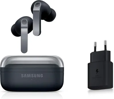 Produktbild von Samsung Galaxy Buds4 Pro, Kabellose Hi-Fi Bluetooth-Kopfhörer, Schwarz, inkl. 25W Ladeadapter