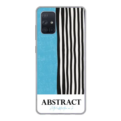 Produktbild von MuchoWow® Handyhülle Schutzhülle Hülle für Samsung Galaxy A51 Design - Blau - Schwarz - Weiß Silikon Softcase Handy Hülle - Schutzabdeckung