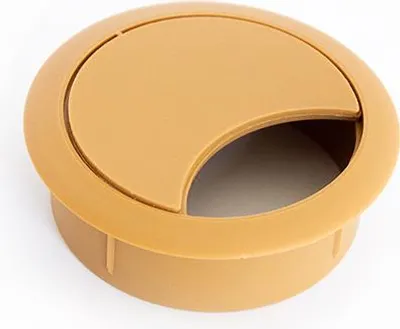 Produktbild von 60 mm Kabeldurchführung aus Buchenholz und Kunststoff
