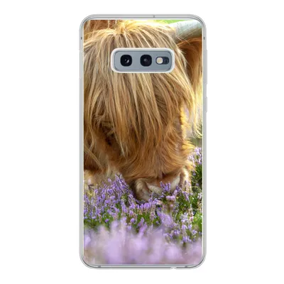 Produktbild von MuchoWow® Handyhülle Schutzhülle Hülle für Samsung Galaxy S10e Schottische Highlander - Gras - Heidekraut - Tiere Silikon Softcase Handy Hülle - Handy