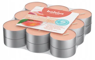 Produktbild von Bolsius 4H Duftkerzen Pfirsich 18 Stück