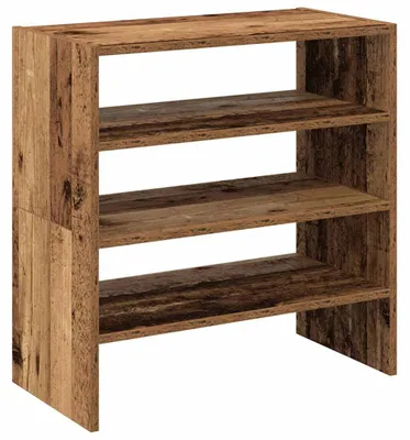 Immagine prodotto di vidaXL Portascarpe 2 pezzi impilabili in legno vecchio 60x30x30,5 cm
