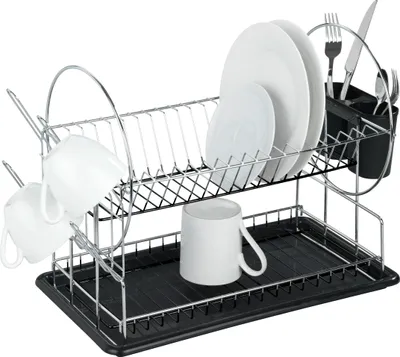 Produktbild von WENKO Odkvapkávač Premium Duo strieborný, čierny