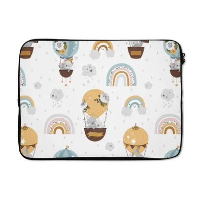 Produktbild von MuchoWow® Laptop Hülle 13 Zoll Mädchen - Muster - Luftballon Laptoptasche - Laptophülle - Sleeve - Rundumschutz