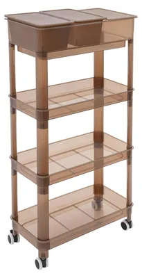 Obrázok produktu pre Úložný vozík do kuchyne - 4 poschodia s kolieskami