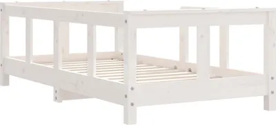 Produktbild von "2026 Aktion"Kinderbett - CLORIS - Jugendbett eleganten Design - Weiß 70x140 cm Massivholz Kiefer - DEMöbel3564442