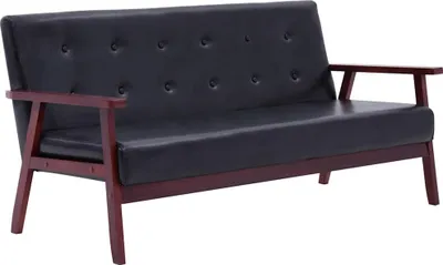 Obrázok produktu pre vidaXL 3-dielna sedacia súprava čierna Imitácia kože