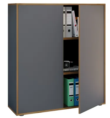 Immagine prodotto di Armadio dell'ufficio del gabinetto dell'ufficio di legno di archivio di archivio Salia 3-fold Larghezza 100 cm Porte di tornitura