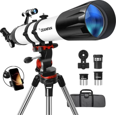 Immagine prodotto di Telescopio 90 mm apertura 800 mm Telescopio per astronomia Adulti Bambini Principianti