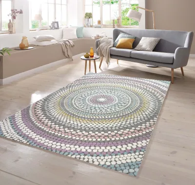 Immagine prodotto di Tappeto arcobaleno dai colori pastello - 80 x 150 cm