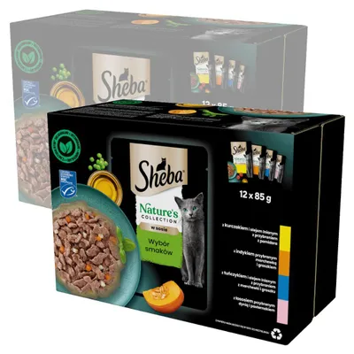 Zdjęcie produktu dla Sheba Nature’s Collection Wybór Smaków 24x85g Mokra Karma Pełnoporcjowa Dla Kota W Sosie