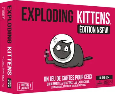 Produktbild von Asmodee - Exploding Kittens: NSFW Edition – Rosa – Gesellschaftsspiele – Karten-