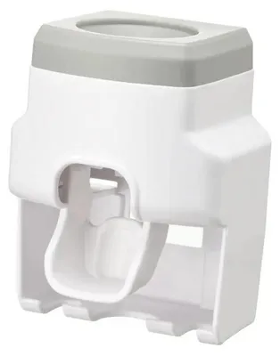 Image de Distributeur de dentifrice, fixation murale, porte-brosses à dents, GRIS