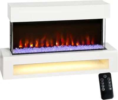 Zdjęcie produktu dla Kominek elektryczny - kominek otwarty - kominek ścienny - ogrzewanie dekoracyjne - kominek dekoracyjny - moc 2000W