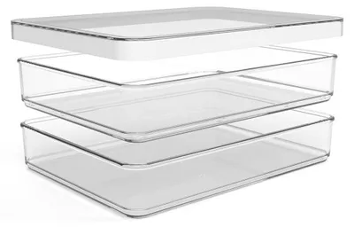 Vorratsdosen Foodcenter 2x 0,85 l stapelbar transparent