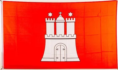 Produktbild von Flagge Hamburg 90 x 150 cm Fahne Bundesland Hissfahne Hissflagge Sturmflagge