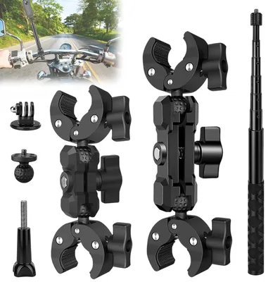 Zdjęcie produktu dla Uchwyt motocyklowy do kamery Insta 360 X5 X4, regulowany uchwyt na kamerę