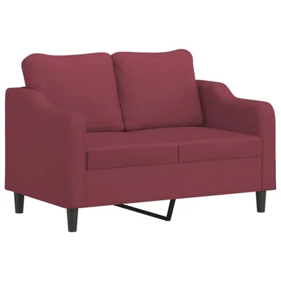 Zdjęcie produktu dla Sofa 2-osobowa, winna czerwień, 120 cm, tapicerowana tkaniną