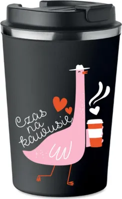 Obrázok produktu pre Prémiový termohrnček s potlačou kávy TIME FOR COFFEE 350ml 0,35l KT_028