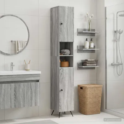 Obrázok produktu pre Maison Exclusive – Skrinka do kúpeľne s otvorenou policou, model BREDA, farba Sonoma