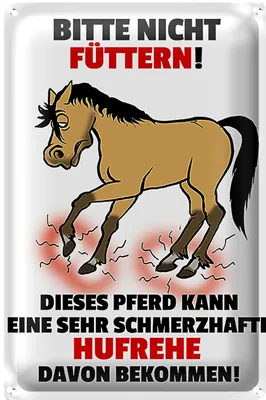 Produktbild von Blechschild Pferd 20x30cm Bitte nicht füttern Hufrehe