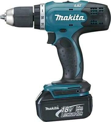 Zdjęcie produktu dla Makita DDF453RFE, Wiertarka pistoletowa, Czarny, Niebieski, 1,3 cm, 3,6 cm, 1,3 cm, 1,5 mm