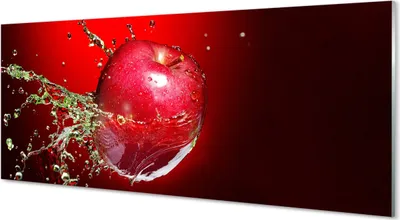 Produktbild von Glasbilder 125x50 Wandkunst Apple-Tropfen