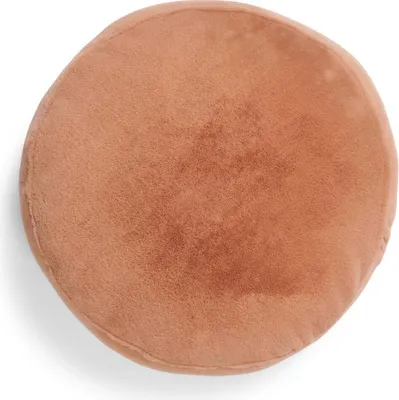 Produktbild von Essenza Kunstfell Zierkissen Mads Furry  Farbe Bright terra Größe 45 cm round