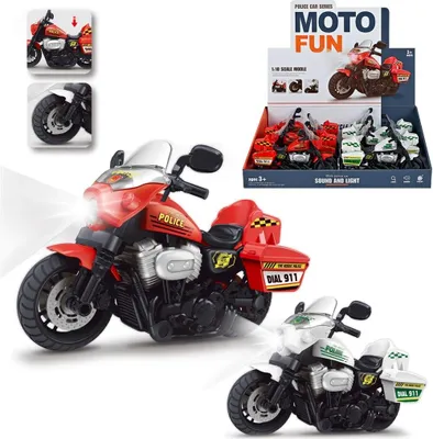 Produktbild von Polizeimotorrad mit Licht und Sound MIX – Trifox