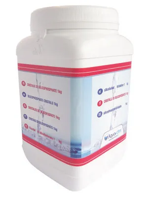 Produktbild von AQUAWATER 105017 – Silikophosphat-Nachfüllpackung gegen Kalkablagerungen und Korrosion – 1 kg