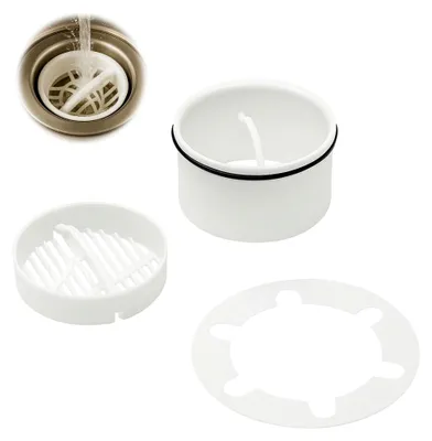 Produktbild von Haarsieb für Tauchrohr, Kompatibel mit Duschablaufgarnituren, Für Haarfilter im Duschablauf Siphon (Weiß)