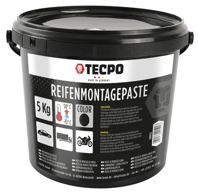 Produktbild von TECPO Reifemontagepaste 5 kg schwarz, Reifenmontierpaste Montagepaste Reifen, Reifenpaste, Reifenmontage Reifen Schmier- und Gleitmittel