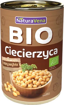 Zdjęcie produktu dla CIECIERZYCA W ZALEWIE BEZ DODATKU SOLI400 g (240 g) - NATURAVENA