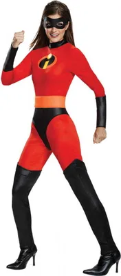 Produktbild von Mrs. Incredible Damen Kostüm mit Maske für Comic Con & Fasching Größe: M