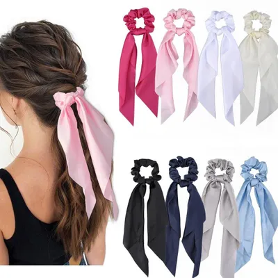 Produktbild von Haargummis mit Schleife für Damen (8 Stück)