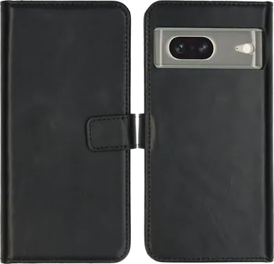 Image de Selencia Bibliothèque en cuir véritable pour le Google Pixel 7 - Noir