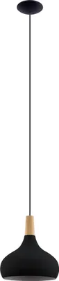 Produktbild von SABINAR Hängeleuchte Hängelampe Pendellampe Pendelleuchte - H110 x Ø28 cm - schwarz, braun - 1X40W exkl. - IP20